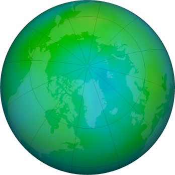 Arctic ozone map for 2022-09